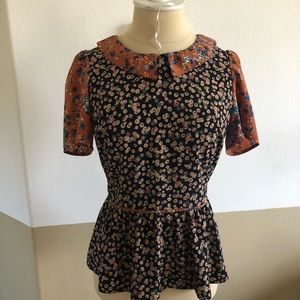 Beaut xs Peplum flower print top from Nordstrom